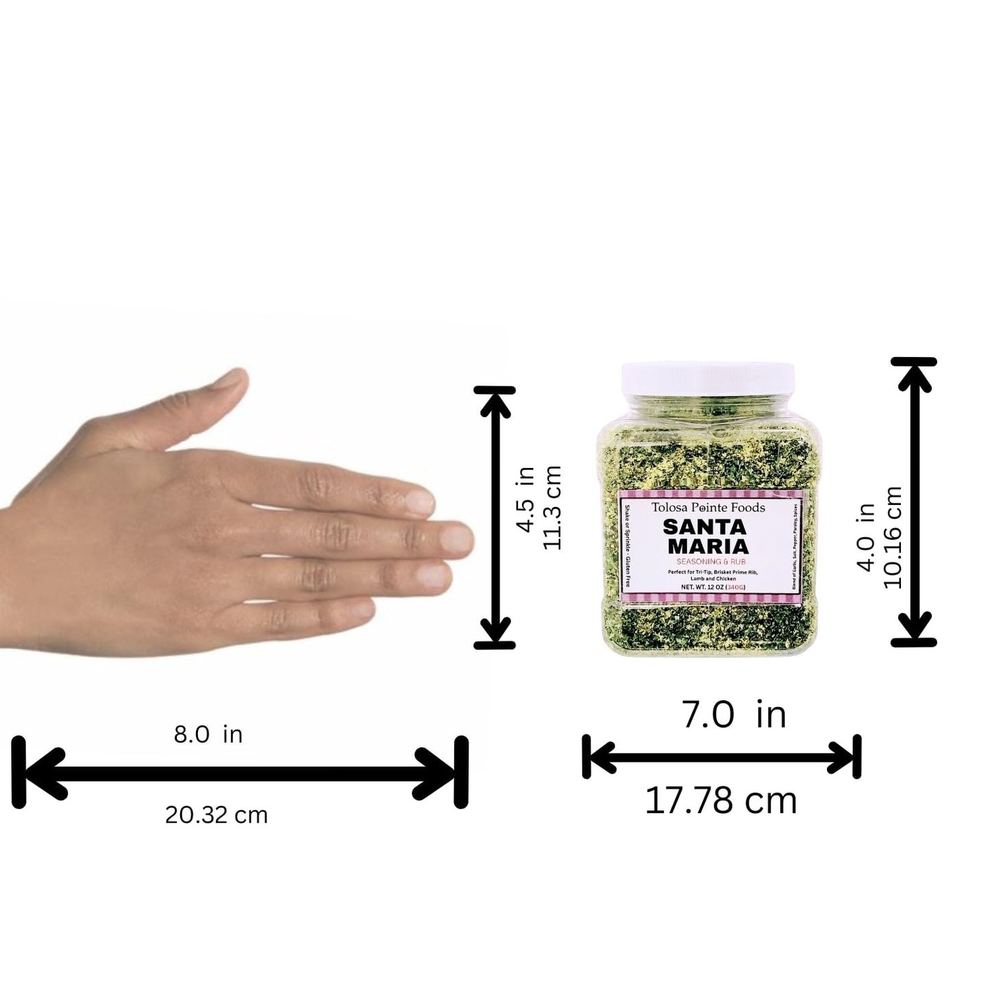 Tolosa Pointe Steak Seasoning - BBQ Rub for Tri Tip, Chicken - 11 Oz