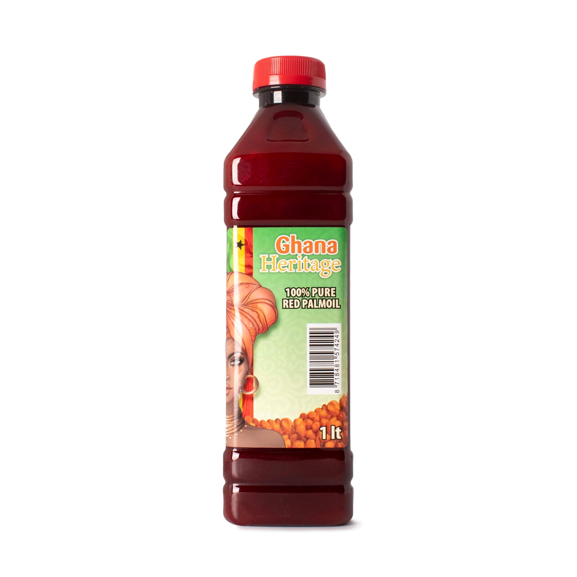 GHANA HERITAGE 100% Red Palm Oil – Pure African Palm Oil for Cooking – 1 Liter Bottle