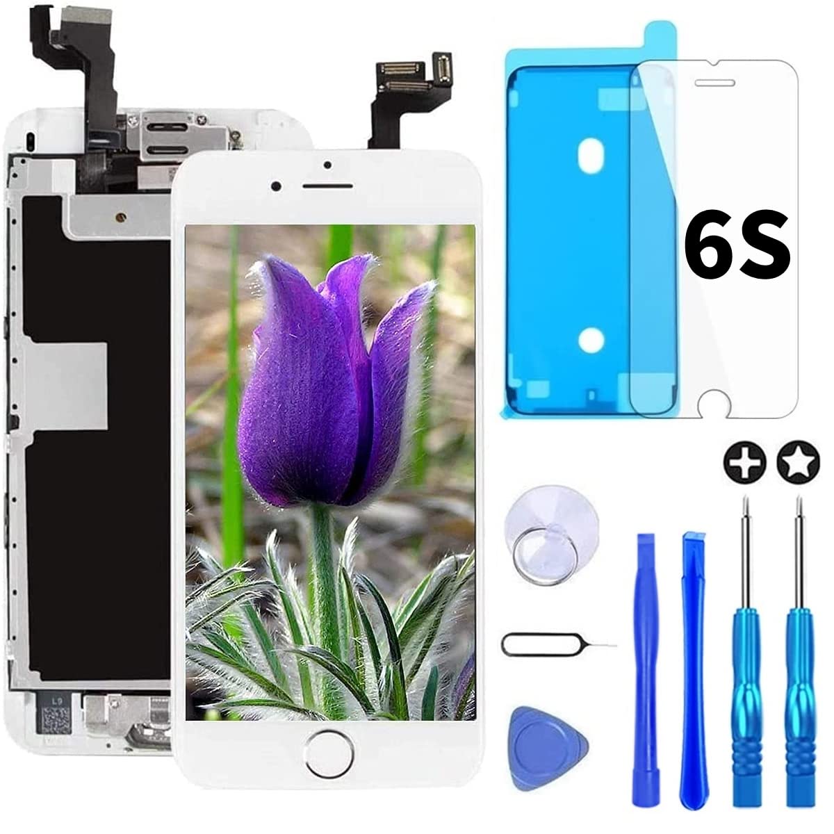Brinonac For Iphone 6S Screen Replacement White Touch Display Lcd Digitizer Full Assembly With Complete Repair Tools And Screen