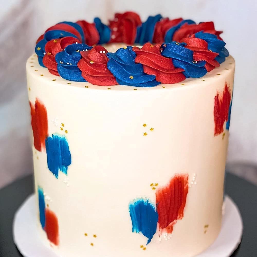 Gold Edible Star Shaped Glitter for Cakes - Fancy Edible Stars Cake Decorations in Metallic Gold for Cake Decorating, Toppings,