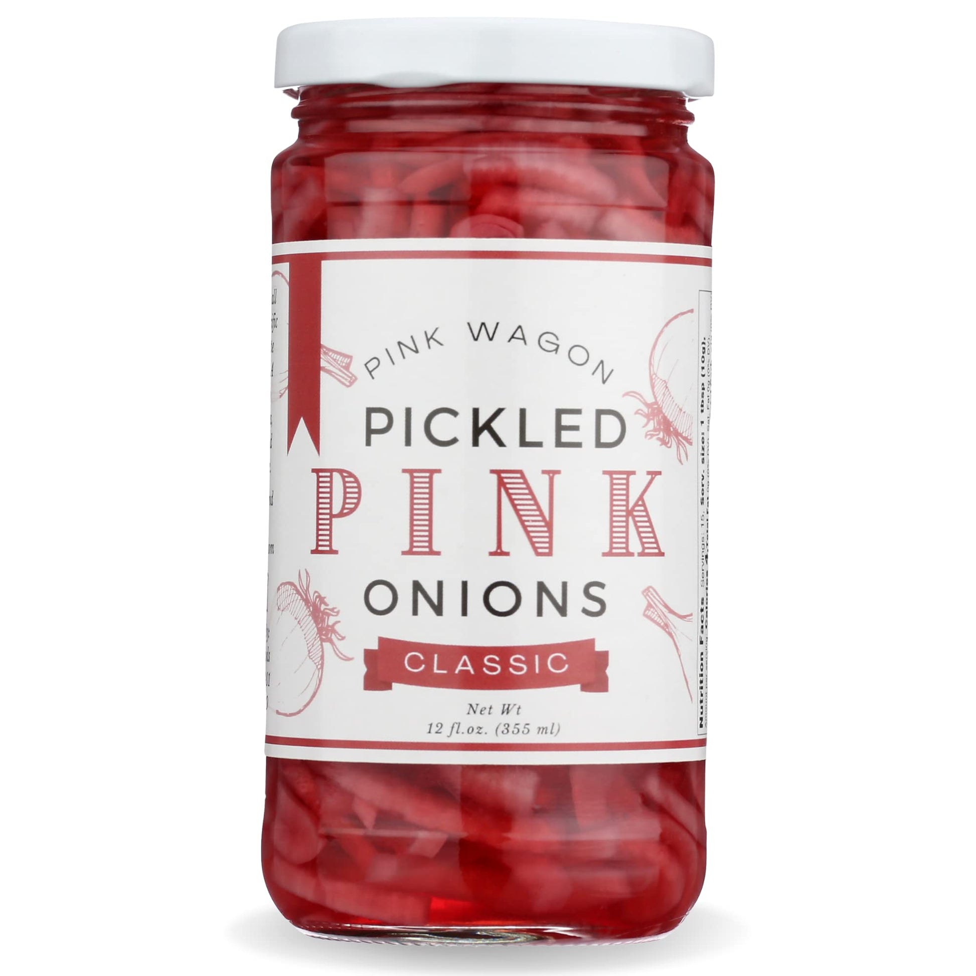 Pickled Pink Onions | Classic | 12 Oz.