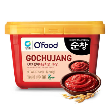 Chung Jung One OFood Medium Gochujang 1.1Lb  Korean Red Chili Pepper Paste  Spicy  Sweet And Savory Sauce  Traditional Fermented Condiment  100% Brown Rice  No Corn Syrup