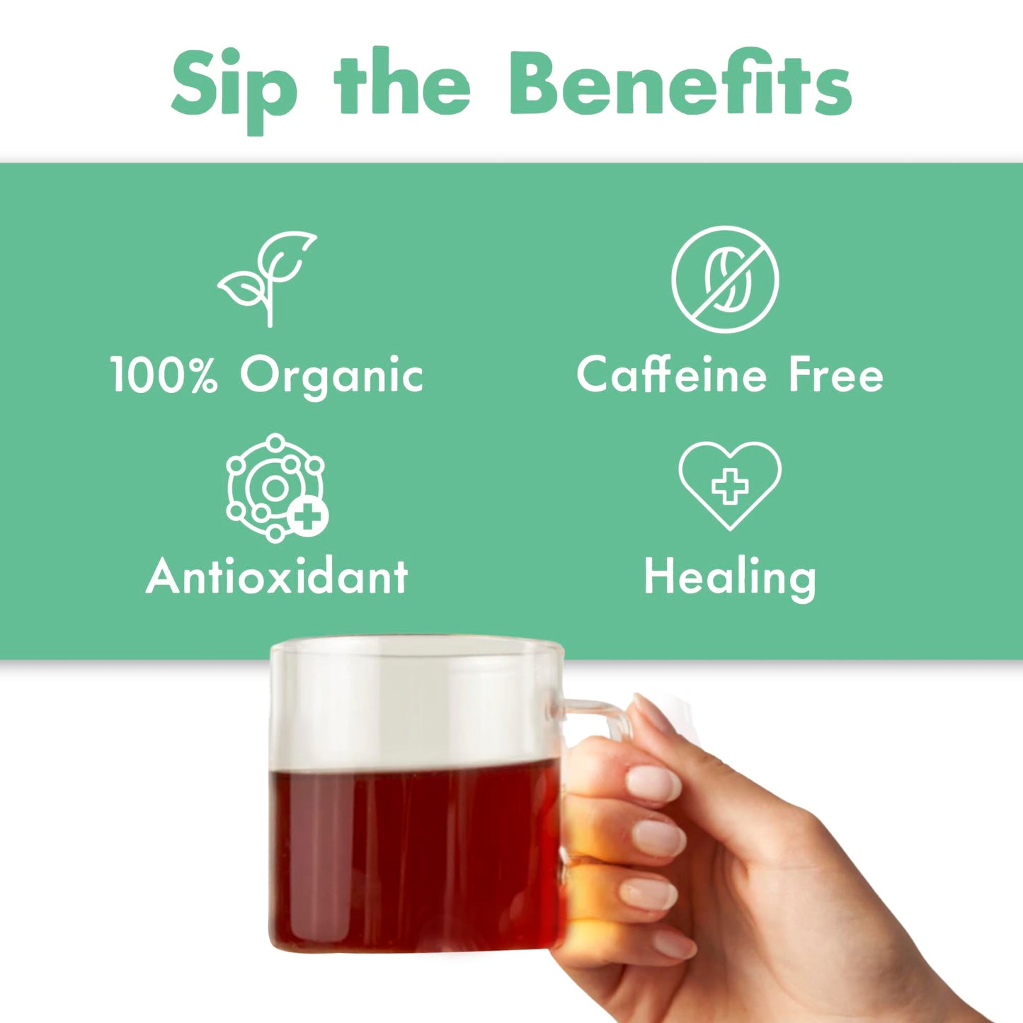 Big Heart Tea Co. Tea Bags - Royal Treatmint Lavender Mint - Organic Herbal Decaf - 10 Zero Plastic Sachets