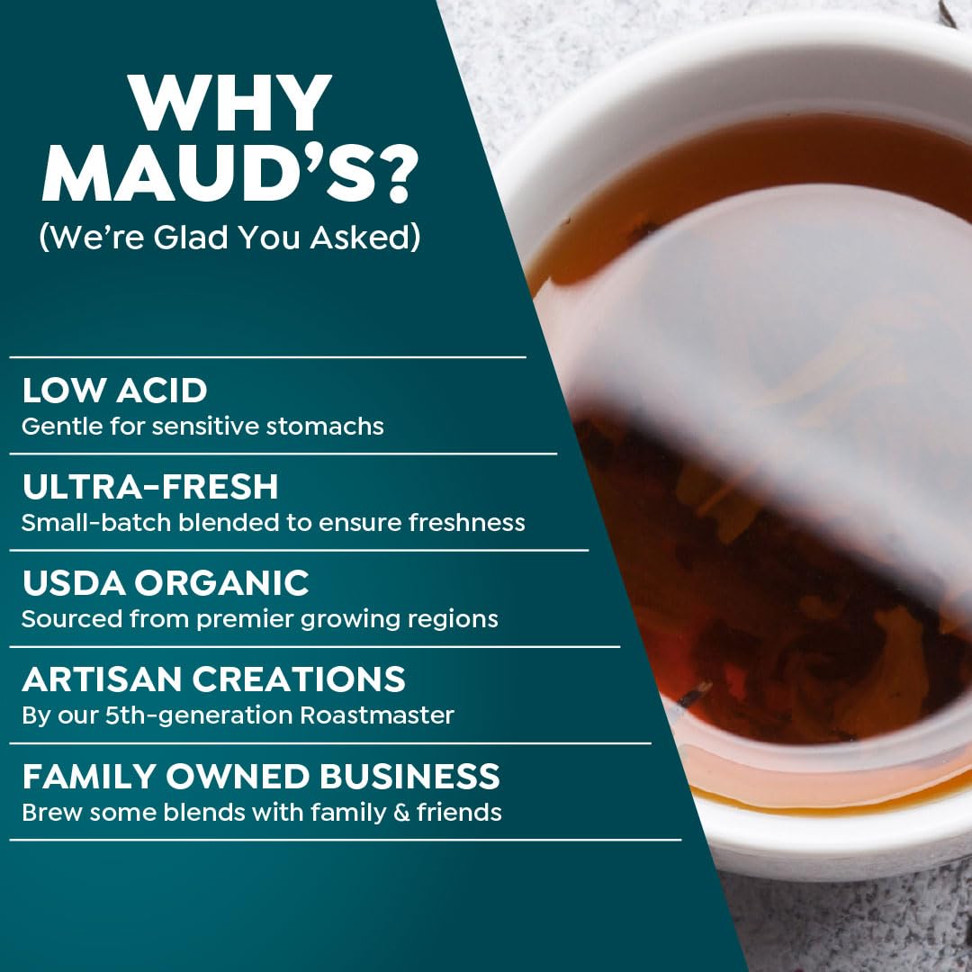 Maud'S 8 Blend Organic Tea Variety Pack 48Ct. Solar Energy Produced Variety Green Tea, Black Tea, Peppermint Tea, Chai Tea, Matc