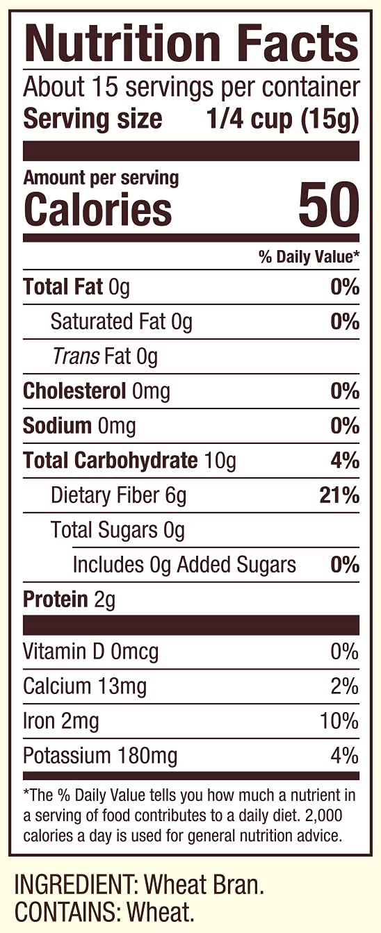 Bob s Red Mill Wheat Bran, 8oz (Pack of 4) - Non GMO, Vegan, Kosher