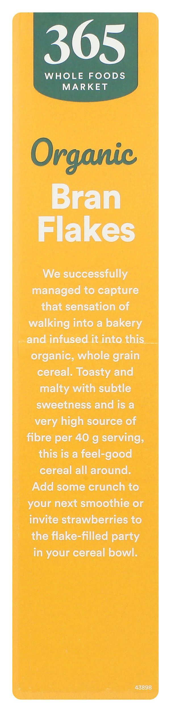 365 by Whole Foods Market Organic Bran Flakes Cereal - 15 OZ, Pack of 1, Healthy Breakfast Option