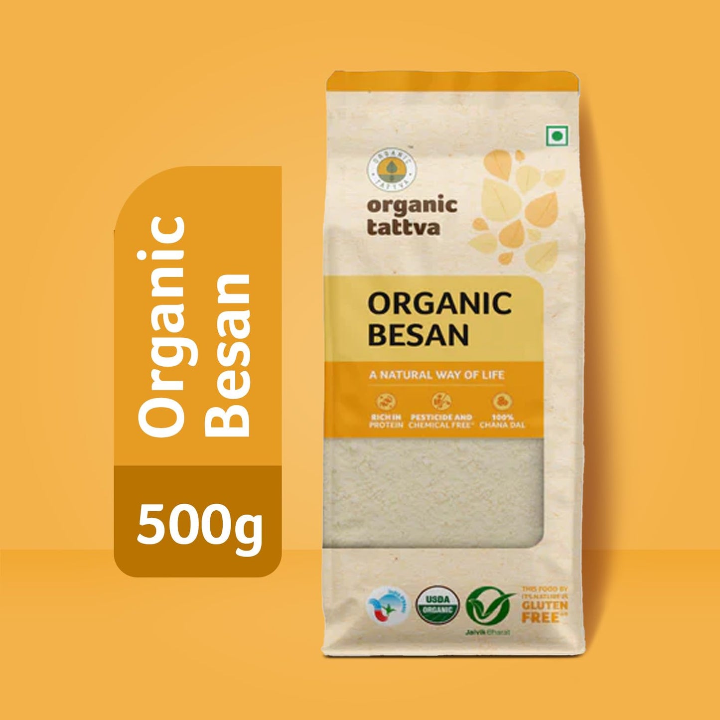 Organic Tattva, Organic Gluten Free Besan, 500G
