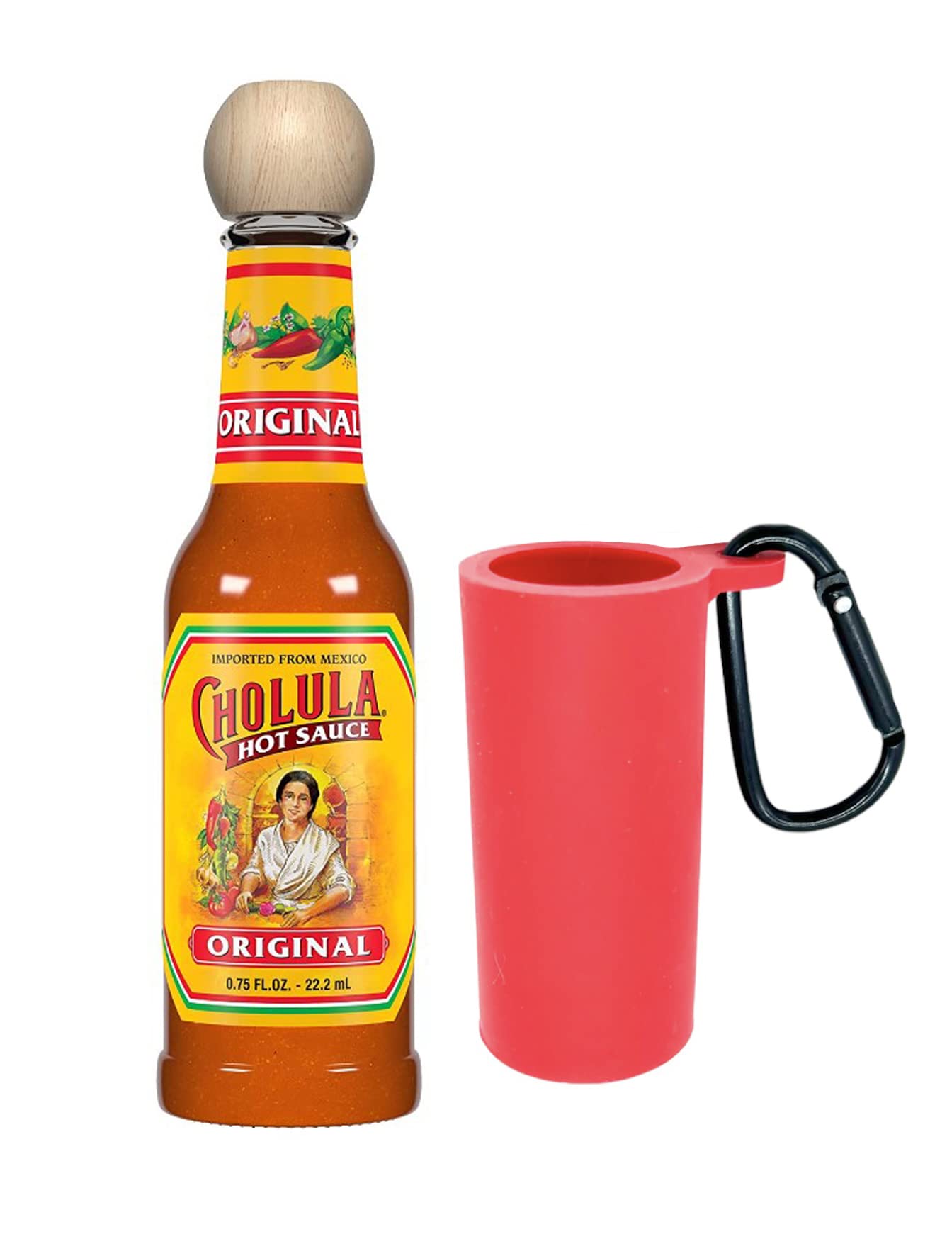 Cholula Hot Sauce - Hot Sauce Keychain - To Go Hot Sauce Key Chain - Mini Cholula Sauce 0.75 Oz Travel Hot Sauce (0.75 Oz, 1)