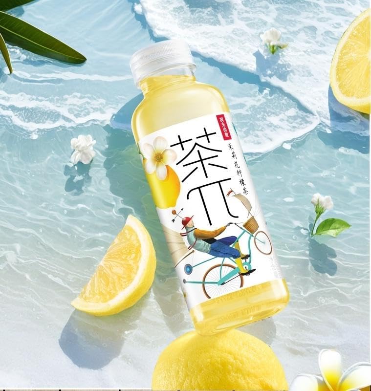 Tea Pi Iced Tea -Jasmine Green Tea, Lemon Sweet Iced Fruit Tea Bottles, Real Juice, -16.9 Fl Oz, 500Ml, 15 Pack