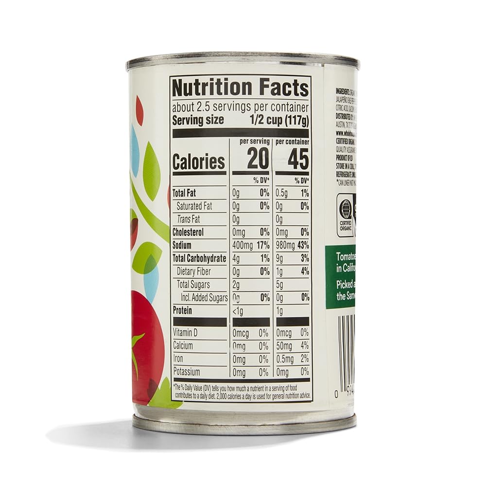 365 by Whole Foods Market, Tomatoes Petite Diced With Jalapeno Cilantro Organic, 10 Ounce