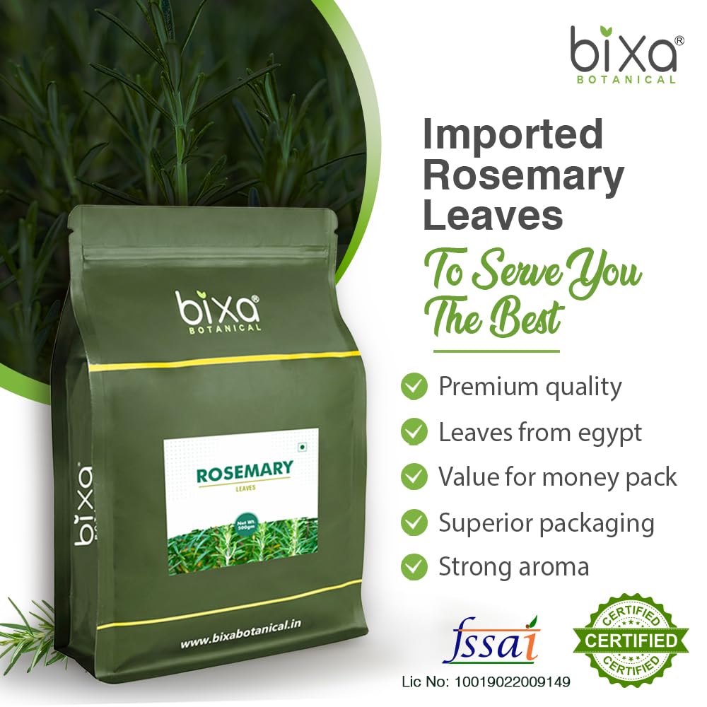 Rosemary Leaves 500Gm ( 99.80/ 100Gm) | Top Grade Leaves From Egypt | For Seasoning, Tea & Hair | | Supports Hair Growth By Bixa