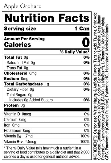 Bucked Up LFG BURN Energy Drink - Zero Sugar - 12 Pack (Apple Orchard)