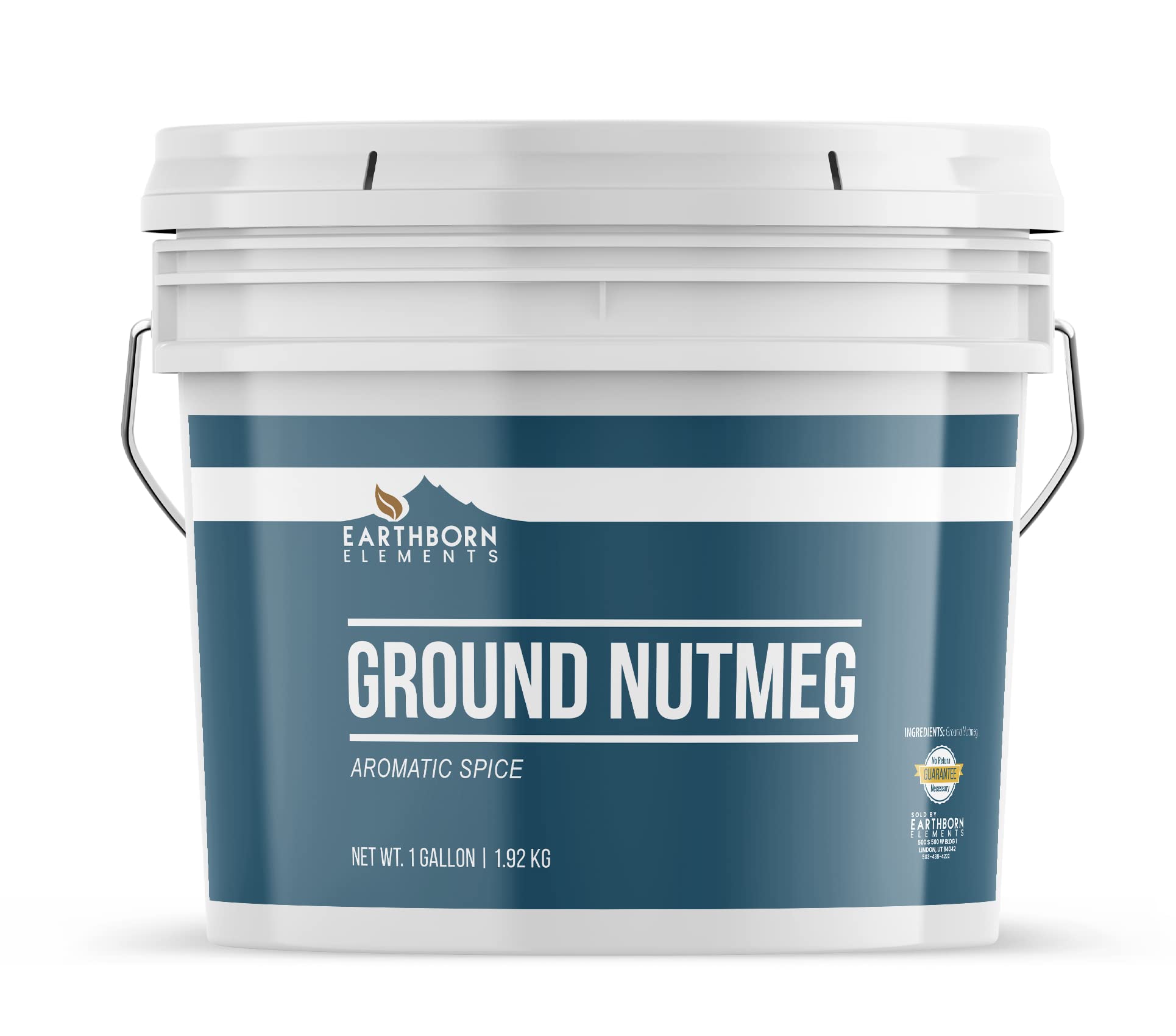 Earthborn Elements Ground Nutmeg 1 Gallon Bucket, Aromatic Spice, Bulk Size
