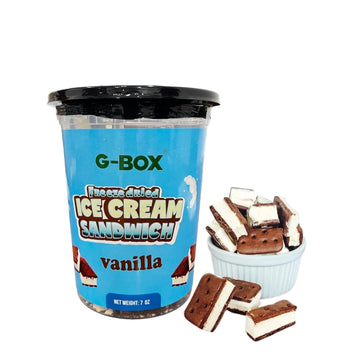 G-Box Freeze Dried Ice Cream Sandwiches (Vanilla, 7 Oz) | Freeze Dried Backpacking & Camping Food, Nasa Space Dessert, Perfect F