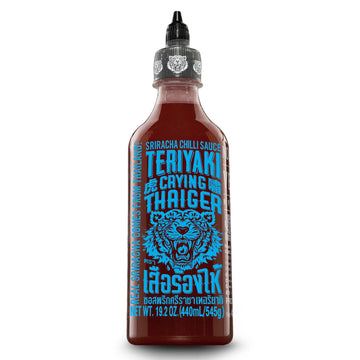Crying Thaiger Sriracha Teriyaki Chili Sauce in Squeeze Bottle 19.2 Ounce, Vegan, Gluten Free, Non-GMO, from Thailand (Pack of 1