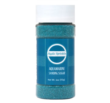 Mystic Sprinkles Sanding Sugar 4Oz Bottles (Aquamarine - Teal Sanding Sugar 4Oz)