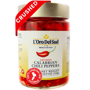 Crushed Calabrian Chili Peppers Paste, 9.8 oz (280 g) Spread, Chopped, Grown and Packed in Calabria Italy, Authentic Italian, Sp