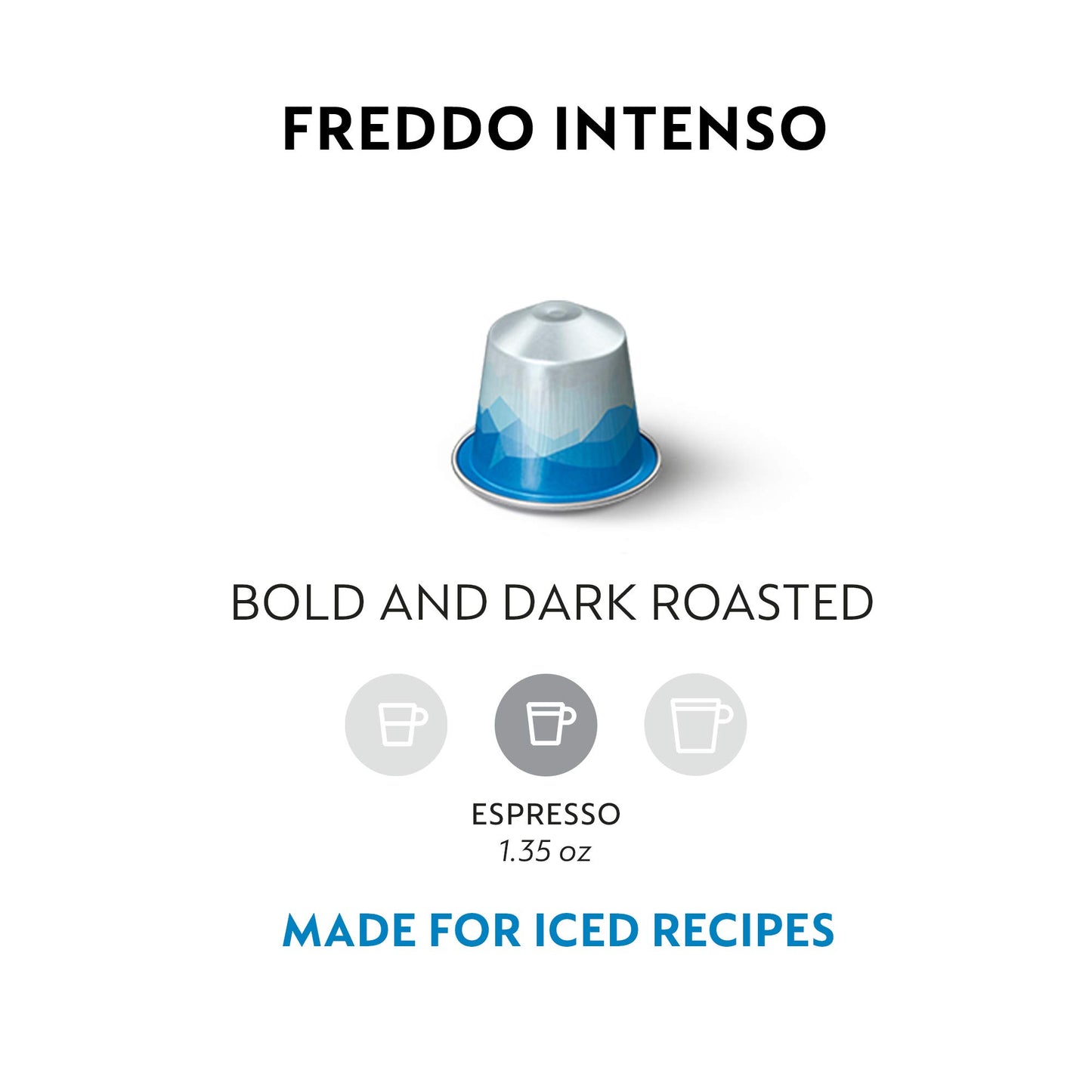 Nespresso Espresso Coffee Pods, Original Line, Freddo Intenso, 50 Count, Model U-S40385