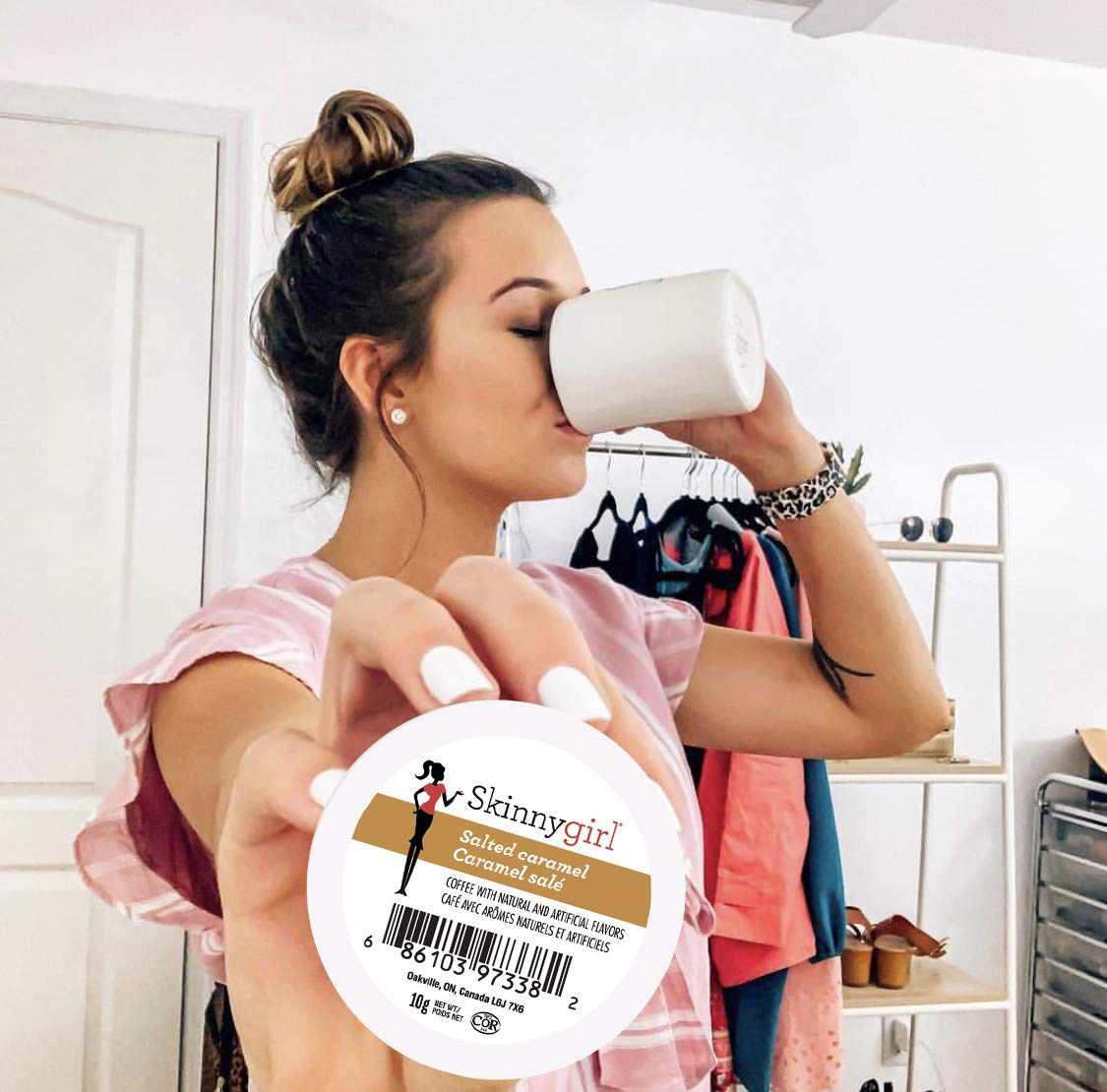 Skinnygirl Flavored Coffee Pods, Salted Caramel Coffee, Single Serve Coffee For Keurig K Cups Machines, Hot Or Iced Coffee, Medi