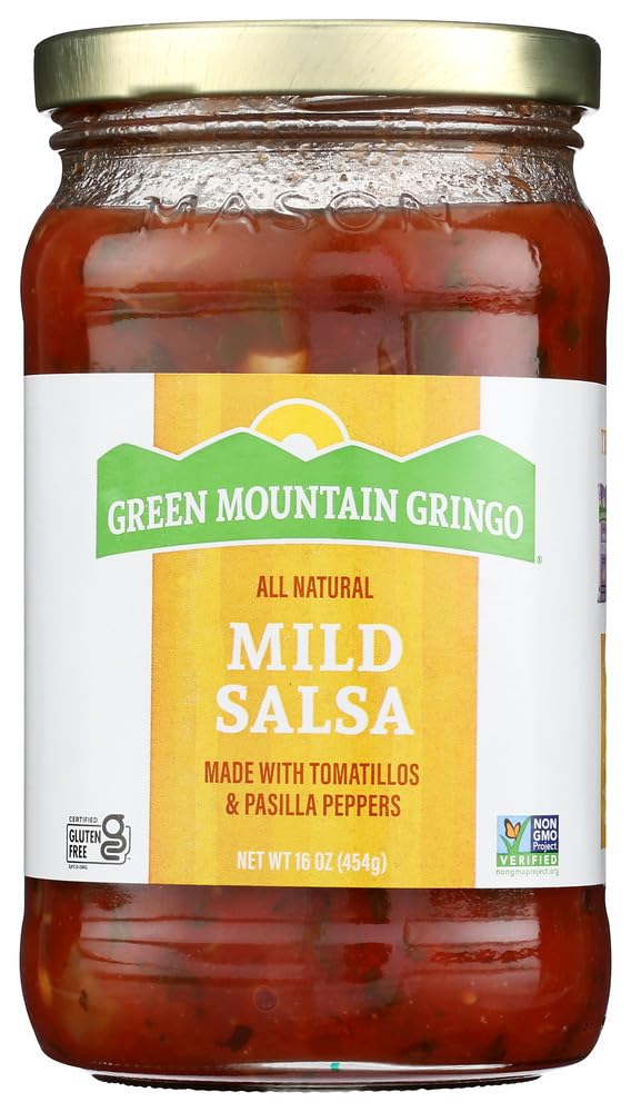 Green Mountain Gringo All Natural Salsas: Mild (Pack of 3) 16 oz Jars