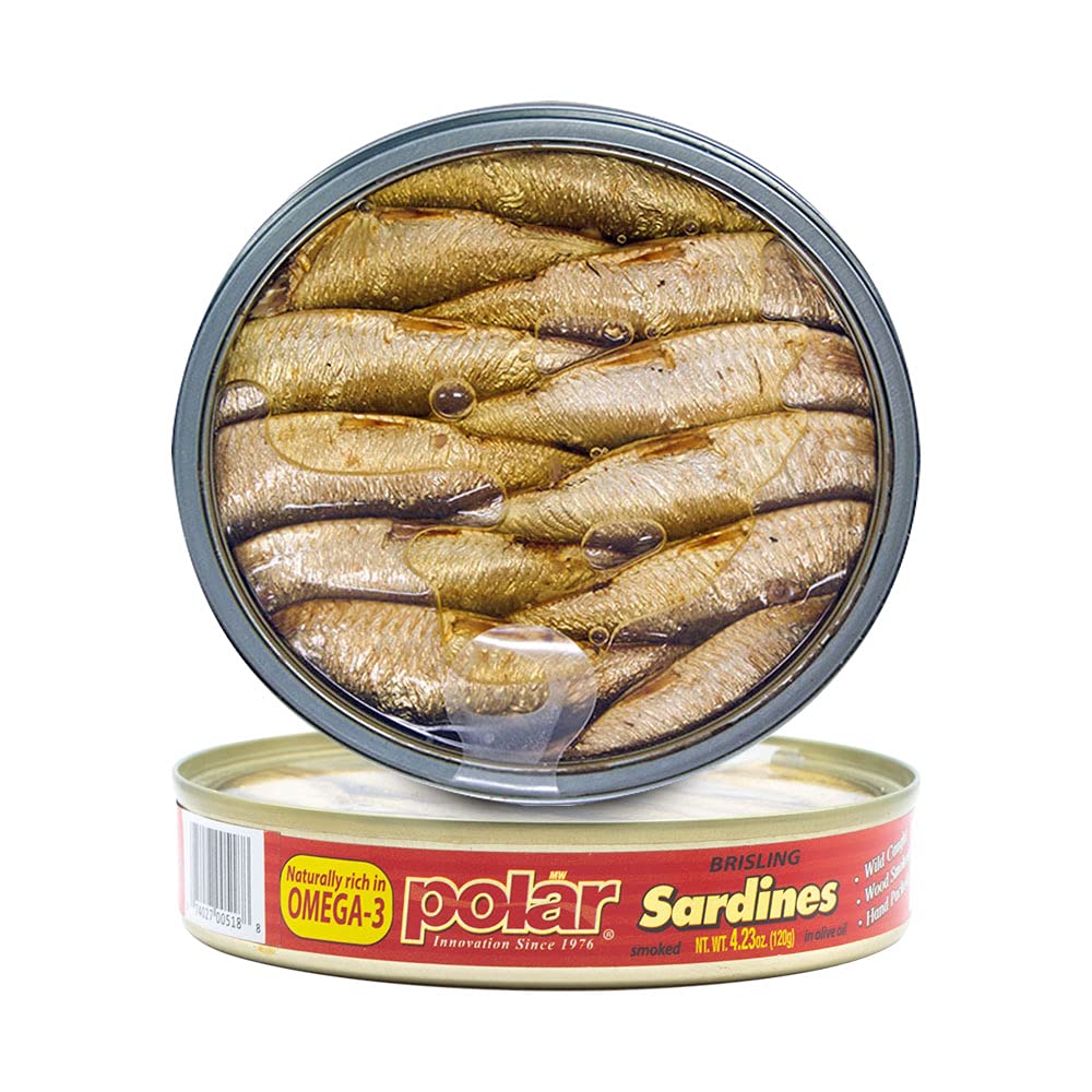 MW Polar Sardines, Smoked in Olive Oil, 4.23 Oz, Pack of 12