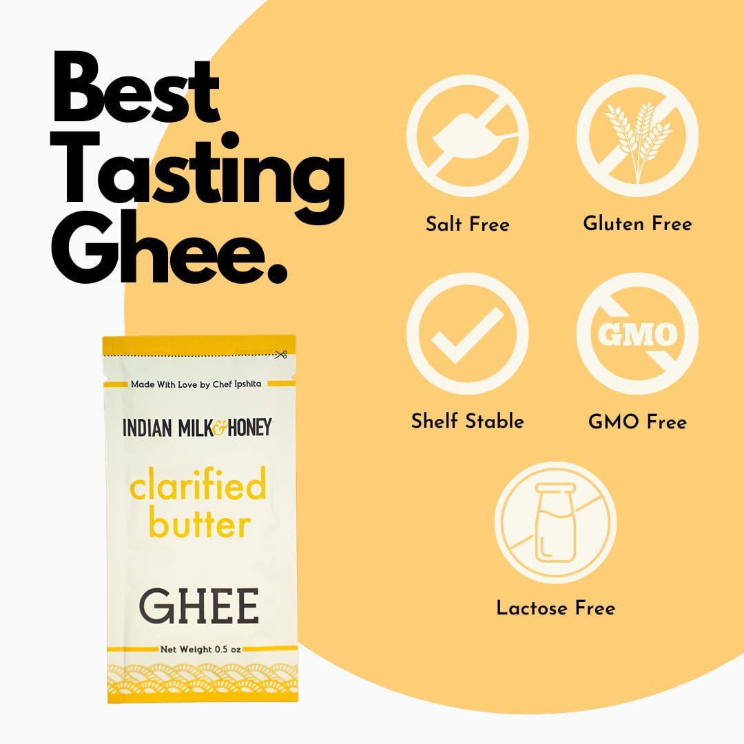 Original Grass-Fed Classic Ghee Butter by Indian Milk & Honey Handmade, Locally Sourced, Lactose, Gluten & Casein Free - Conveni