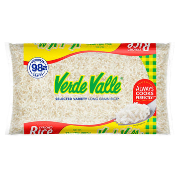 Verde Valle Long Grain White Rice Bag 2Lb (1 Pack)  Enriched Fluffy Long Grain Mexican Rice  Dry Arroz Pantry Staple For Sides And Meals  Non Perishable Food