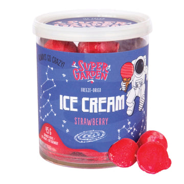 Super Garden Freeze Dried Ice Cream Strawberry With Glaze | Crunchy And Creamy Freeze Dried Candy | Strawberry Ice Cream Loved B