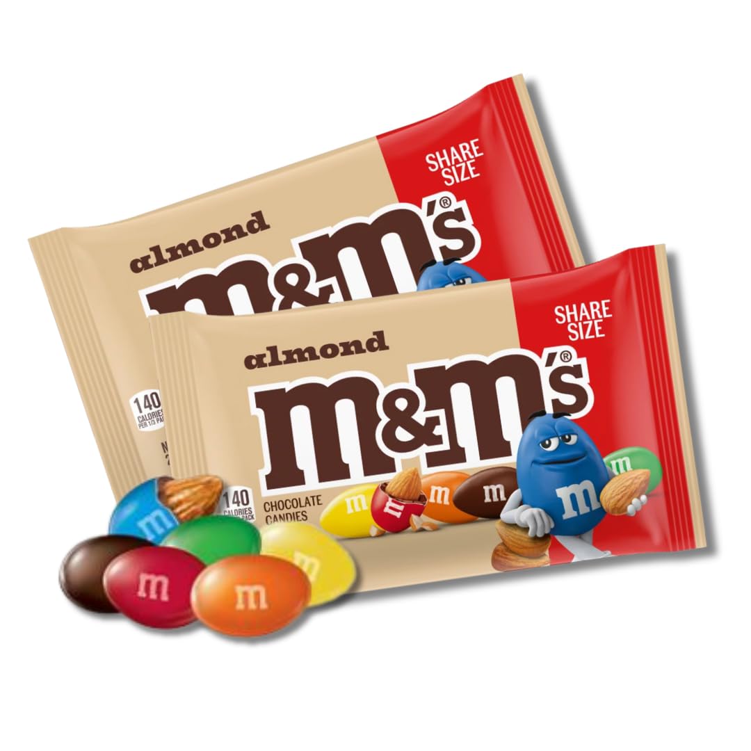 LYZAS SWEETS & TREATS Share Size King Size Candy Bars Gift Pack of 2 Almond 2.83 oz.