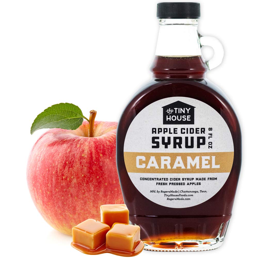 The Tiny House Caramel Apple Cider Syrup - Handmade, 8 Ounce Bottle