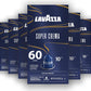 Lavazza Super Crema Aluminum Capsules for Nespresso, Medium Roast, Arabica & Robusta Blend, Pack of 60