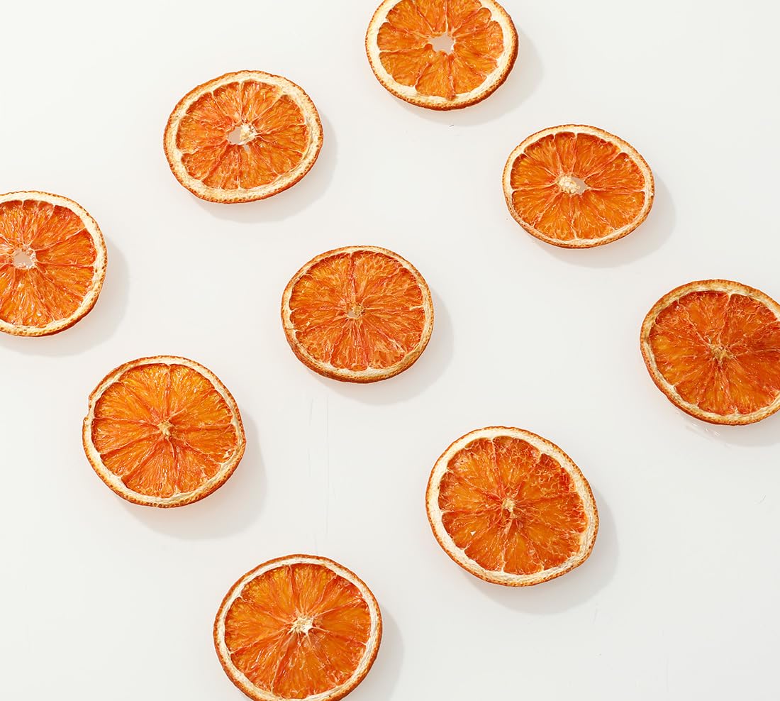 Premium Dried Blood Orange Slices,4.5Oz/128g,Dehydrated Blood Orange for Cocktails,NO Addtives & No Sugar Added.