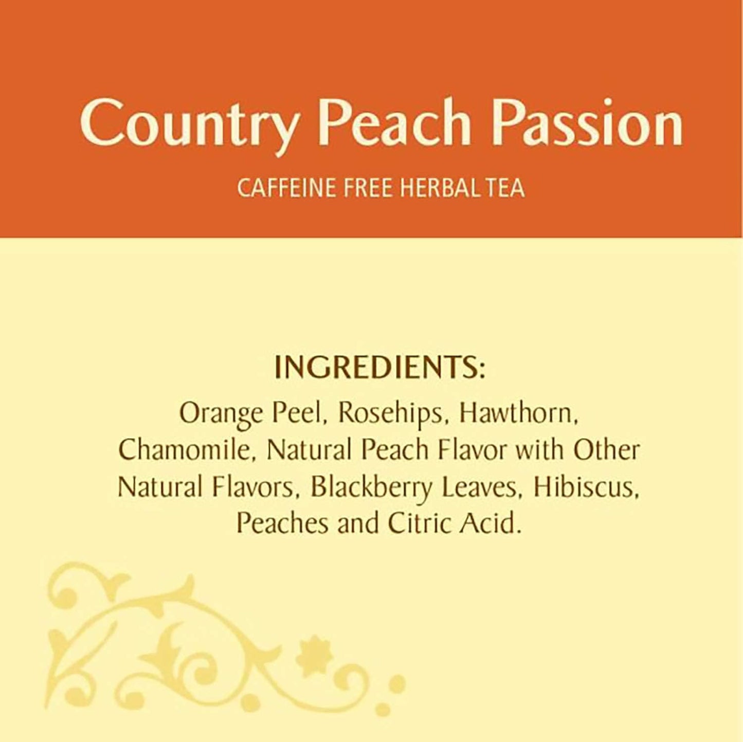 Celestial Seasonings Herbal Tea Country Peach Passion, Caffeine Free, 20 Tea Bags, 8 Ounces, Model 0630194