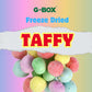 G-Box Freeze Dried Taffy| Freeze Dried Pink Cotton Candy| Tiktok Trend Items, Crunchy, Featuring Old School Candy Vibes, Perfect