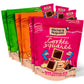 Michel Et Augustin Cookies Variety Pack, Gourmet Chocolate Shortbread, 6 Bags, 15 Count Each, Brown