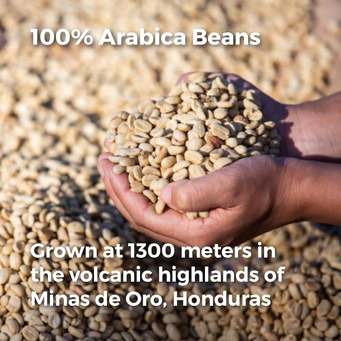 Don Memo Coffee Honduras Single-Origin Dark Roast Coffee Beans, Low Acid, Whole Bean, 12 oz