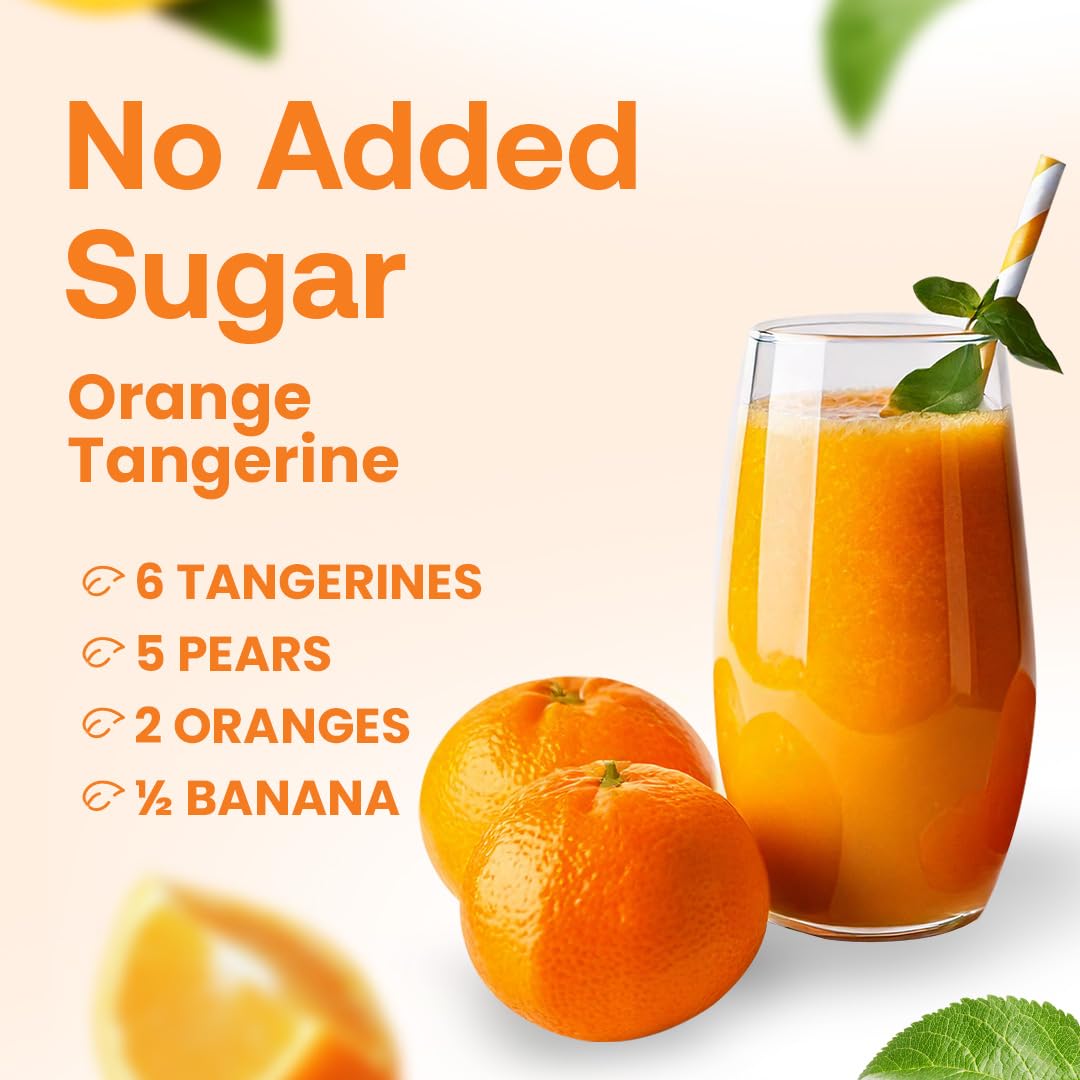 Dr. Smoothie 100% Crushed Orange Tangerine - No Added Sugar, Made With Real Fruits/Fruit Juice - Vegan, No Artificial Colors Or