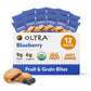 Olyra Blueberry Organic Bars, Prebiotic High Fiber Snacks, Vegan, Low Sugar, Pack of 12