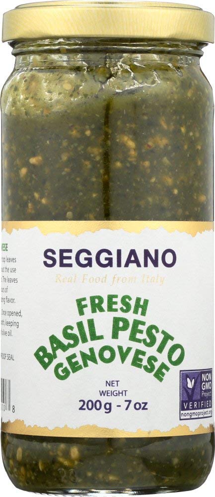 Seggiano Fresh Basil Pesto, Raw Basil Pesto Genovese - 7 Oz | Pack Of 6