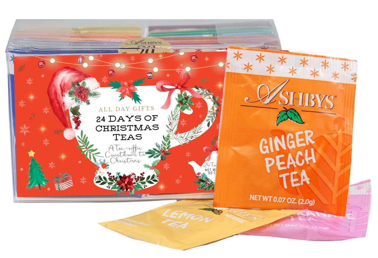 24 Days Of Christmas Advent Tea Calendar Holiday Collection - 24 Individual Bags Of Tea Gift Set