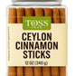 TOSS Ceylon Cinnamon Sticks - Premium Quality Whole Sticks, 5 Inch, 12 oz Jar, Sweet Mild Flavor
