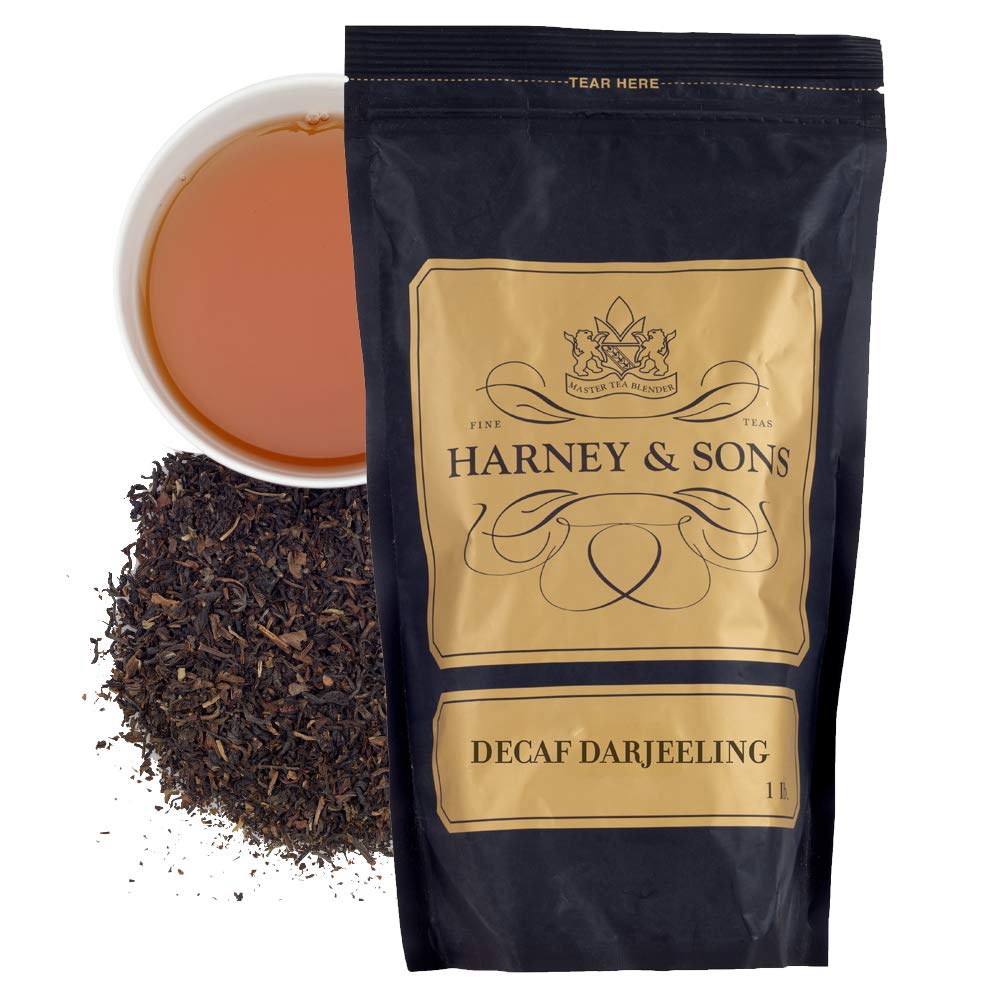 Harney & Sons Decaf Darjeeling Tea Loose Leaf, 16 oz Bag, 1 Pound