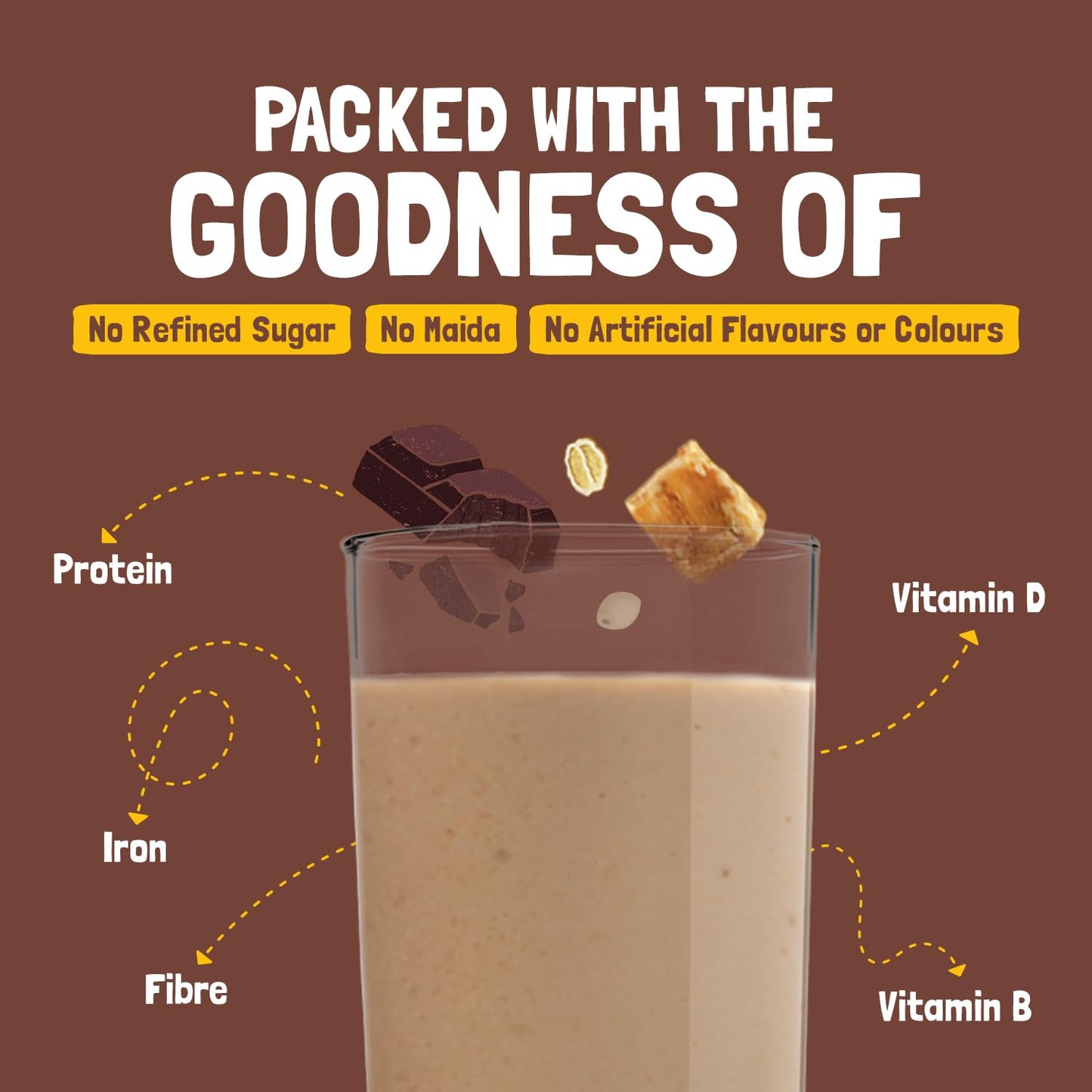 Slurrp Farm Magic Milk Mix | Millet Chocolate Drink | 0% Refined Sugar | Nutritious, Easy to Digest, Delicious | Great for Growi