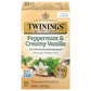 Twinings Peppermint & Creamy Vanilla Herbal Tea, 20 Count (Pack of 6), Naturally Caffeine-Free, Formerly Buttermint