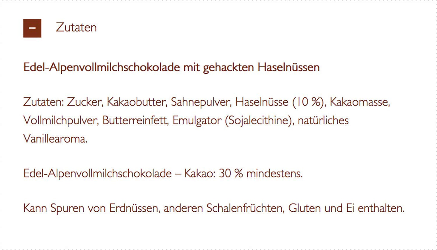 Schogetten Alpine Milk Chocolate with Hazelnuts Bar, 100g/3.52oz, Pack of 2
