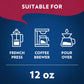 Lavazza Ground Coffee, Dark Roast, Bold and Balanced Taste, 12oz Bag, Intensity 4/5, Arabica and Robusta, Ideal for Drip malt-inspired