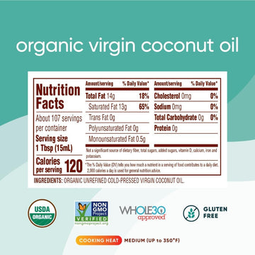Nutiva, Organic Coconut Oil, 54 Fl Oz