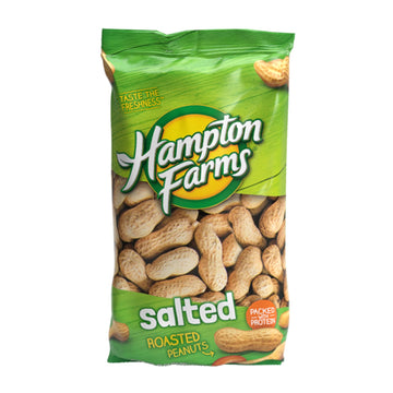 Hampton Farms - USA Grown All-Natural - Fancy Roasted In-Shell Salted Peanuts - 10 oz. Bag