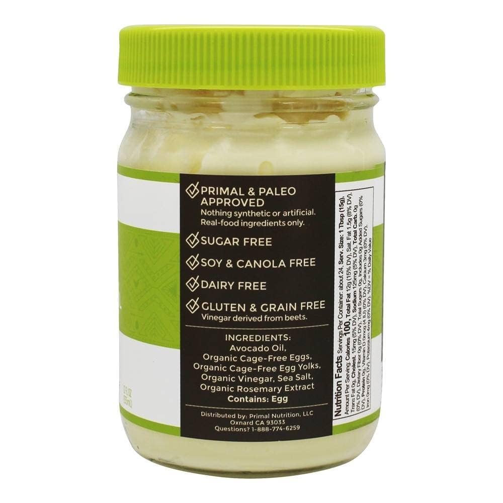 Primal Kitchen Avocado Oil Mayonnaise, 12 Ounce (355 ML), Paleo, Whole30 | 6-Pack