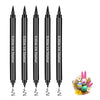 Food Coloring Pens, 5Pcs Black Double Sided Edible Food Coloring Markers with Fine and Thick Tip, Food Grade Gourmet Writers for